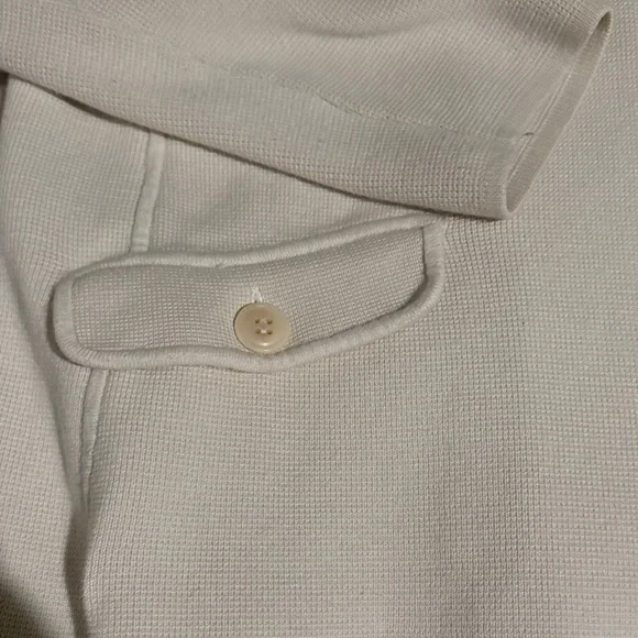 Talbots Woman Petites Cream Button-Up Sweater Cardigan - Picture 4 of 11